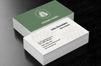 Naturalna elegancja dla branży eko i wellness, Środowisko i Przyroda, Ochrona Środowiska - Wizytówki Netprint