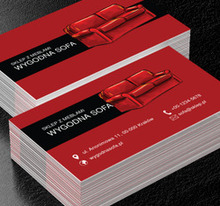 Bordowa kanapa, Sprzedaż, Meble - Wizytówki Netprint