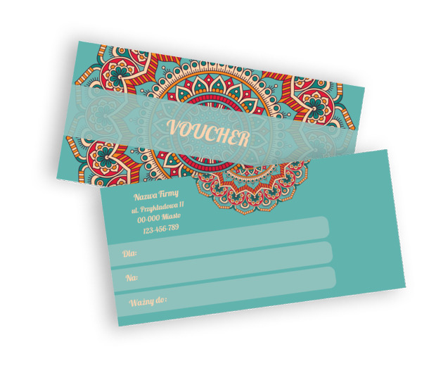 Prezent w stylu orientu, Motywy, Tła i tekstury - Vouchery Netprint szablony online