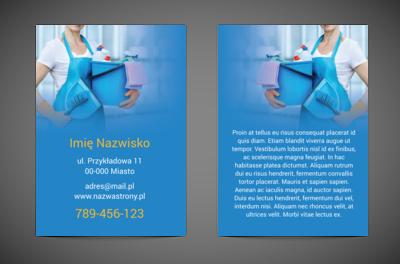 Czysta oferta, profesjonalny wizerunek, Usługi domowe, Firma Sprzątajaca - Ulotki Netprint