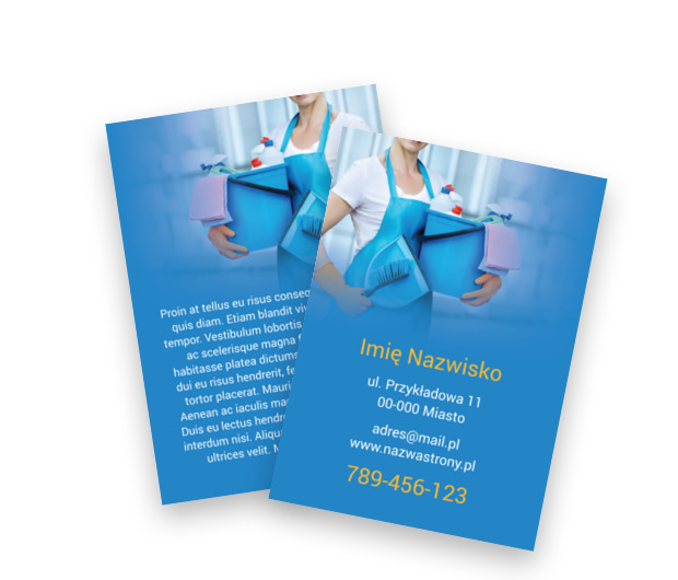 Czysta oferta, profesjonalny wizerunek, Usługi domowe, Firma Sprzątajaca - Ulotki Netprint szablony online