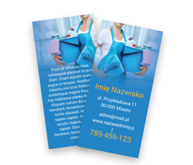 Twój serwis porządkowy – zawsze gotowy, Usługi domowe, Firma Sprzątajaca - Ulotki Netprint szablony online