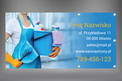 Czysty przekaz, mocna reklama, Usługi domowe, Firma sprzątająca - Banery Netprint