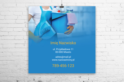 Profesjonalizm widoczny z daleka, Usługi domowe, Firma sprzątająca - Plakaty Wielkoformatowe Netprint