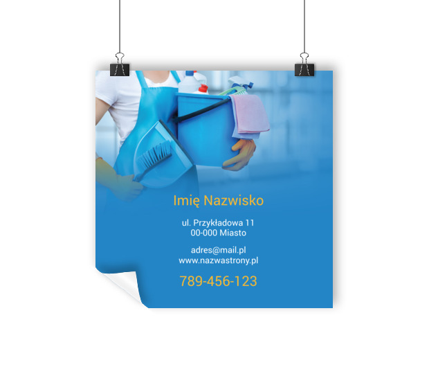 Profesjonalizm widoczny z daleka, Usługi domowe, Firma sprzątająca - Plakaty Wielkoformatowe Netprint szablony online