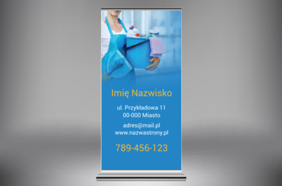 Twoja firma sprzątająca w nowej odsłonie, Usługi domowe, Firma sprzątająca - Roll-up Netprint