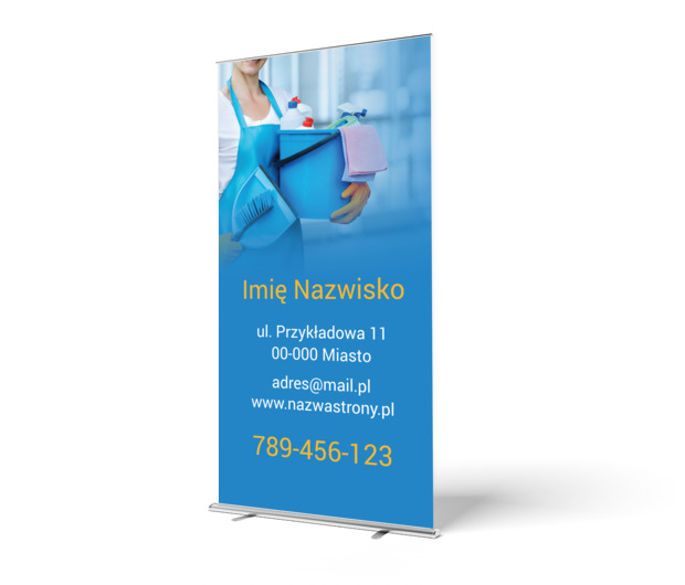 Twoja firma sprzątająca w nowej odsłonie, Usługi domowe, Firma sprzątająca - Roll-up Netprint szablony online