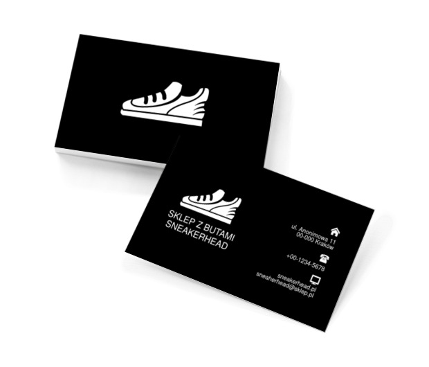 Biała tenisówka, Sprzedaż, Obuwie - Wizytówki Netprint szablony online