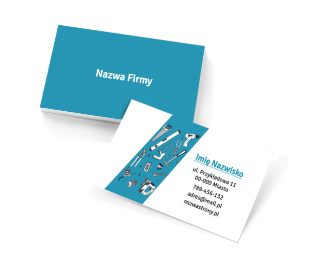 Graficzne narzędzia pracy, Budownictwo, Wynajem sprzętu - Wizytówki Netprint szablony online