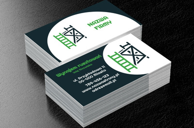 Rusztowanie w centrum uwagi, Budownictwo, Wynajem sprzętu - Wizytówki Netprint