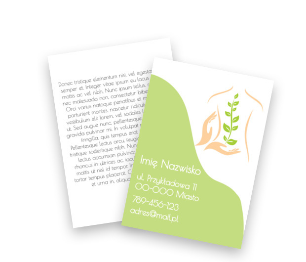 Zdrowie zapisane w naturze, Medycyna, Masażysta - Ulotki Netprint szablony online