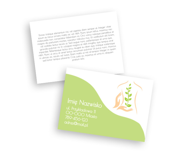 Naturalna równowaga i harmonia, Medycyna, Masażysta - Ulotki Netprint szablony online