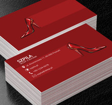 Czerwony wysoki but, Sprzedaż, Obuwie - Wizytówki Netprint