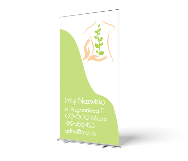 Naturalna droga do zdrowia, Medycyna, Masażysta - Roll-up Netprint szablony online