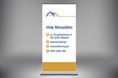 Prezentacja, która buduje zaufanie, Budownictwo, Firma budowlana - Roll-up Netprint