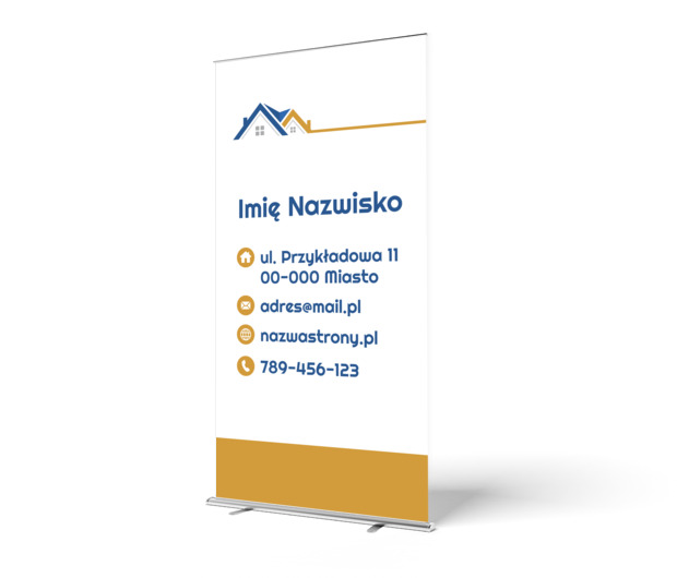 Prezentacja, która buduje zaufanie, Budownictwo, Firma budowlana - Roll-up Netprint szablony online