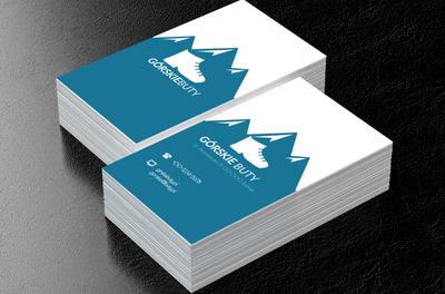 Biały masywny but, Sprzedaż, Obuwie - Wizytówki Netprint