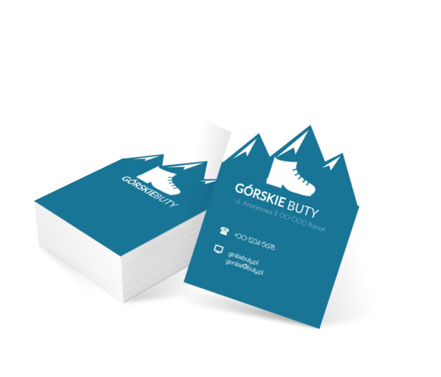 Biały masywny but, Sprzedaż, Obuwie - Wizytówki Netprint szablony online