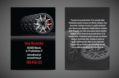 Czarny styl, czerwona precyzja, Motoryzacja, Wulkanizacja - Ulotki Netprint