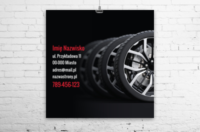 Serwis, który robi wrażenie, Motoryzacja, Wulkanizacja - Plakaty Wielkoformatowe Netprint
