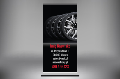Mobilna reklama Twojego serwisu, Motoryzacja, Wulkanizacja - Roll-up Netprint