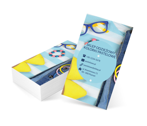 Kolorowa odzież, Sprzedaż, Odzież - Wizytówki Netprint szablony online