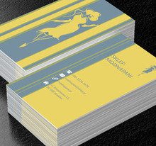 Żółta sylwetka kobiety, Sprzedaż, Odzież - Wizytówki Netprint