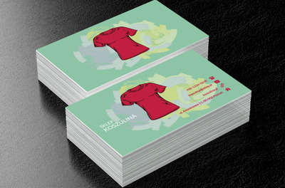 Czerwony t-shirt, Sprzedaż, Odzież - Wizytówki Netprint