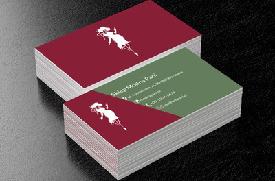 Biała sylwetka kobiety, Sprzedaż, Odzież - Wizytówki Netprint