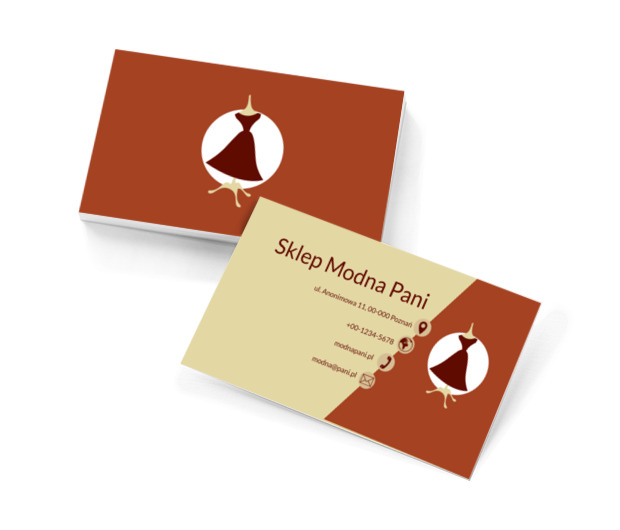 Suknia wisząca na manekinie, Sprzedaż, Odzież - Wizytówki Netprint szablony online