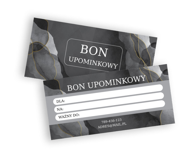 Minimalizm w odcieniach szarości, Motywy, Glamour - Vouchery Netprint szablony online