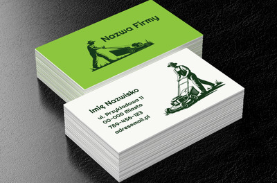 Zielona przestrzeń pod dobrą opieką, Środowisko i Przyroda, Usługi ogrodnicze - Wizytówki Netprint