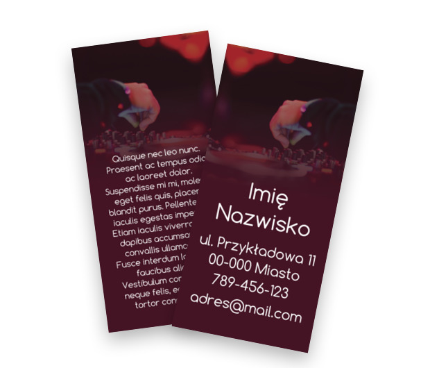 Smukła forma, głośny przekaz, Rozrywka, DJ - Ulotki Netprint szablony online