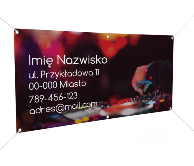 Sceniczne światła na wielkim formacie, Rozrywka, DJ - Banery Netprint szablony online