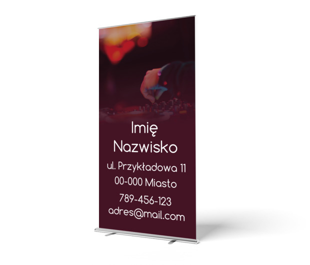 Klubowy klimat na stojaku, Rozrywka, Dj - Roll-up Netprint szablony online