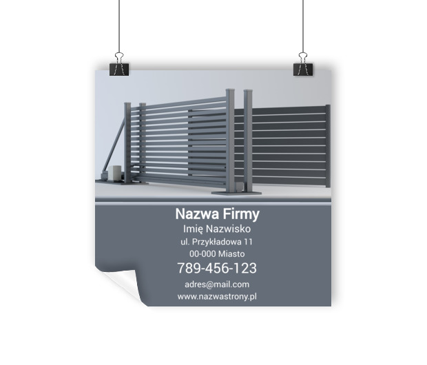Nowoczesna brama – Twój znak rozpoznawczy, Budownictwo, Remont i Wykończenia - Plakaty Wielkoformatowe Netprint szablony online