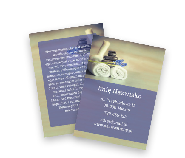 Estetyka relaksu w pionowym formacie, Zdrowie i Uroda, SPA - Ulotki Netprint szablony online