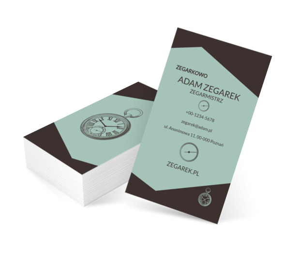 Stary zegarek, Sprzedaż, Zegarmistrz - Wizytówki Netprint szablony online