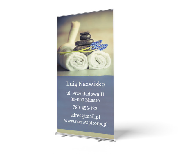 Mobilna prezentacja strefy SPA, Zdrowie i uroda, SPA - Roll-up Netprint szablony online