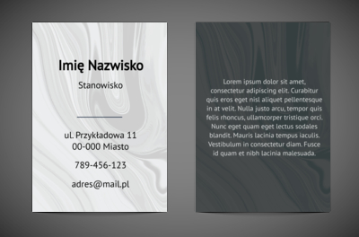 Czarno-biały marmur w pionowym formacie, Motywy, Klasyczne - Ulotki Netprint