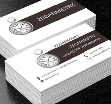 Czarny stary zegar, Sprzedaż, Zegarmistrz - Wizytówki Netprint