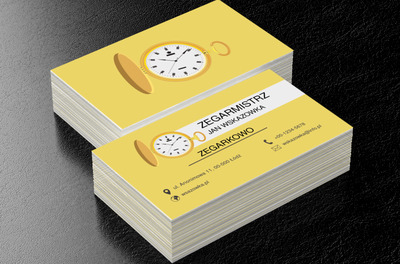 Złoty stary zegarek, Sprzedaż, Zegarmistrz - Wizytówki Netprint