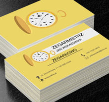 Złoty stary zegarek, Sprzedaż, Zegarmistrz - Wizytówki Netprint