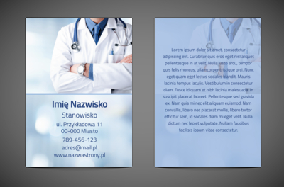 Zaufanie i profesjonalizm w jasnej oprawie, Medycyna, Lekarz - Ulotki Netprint