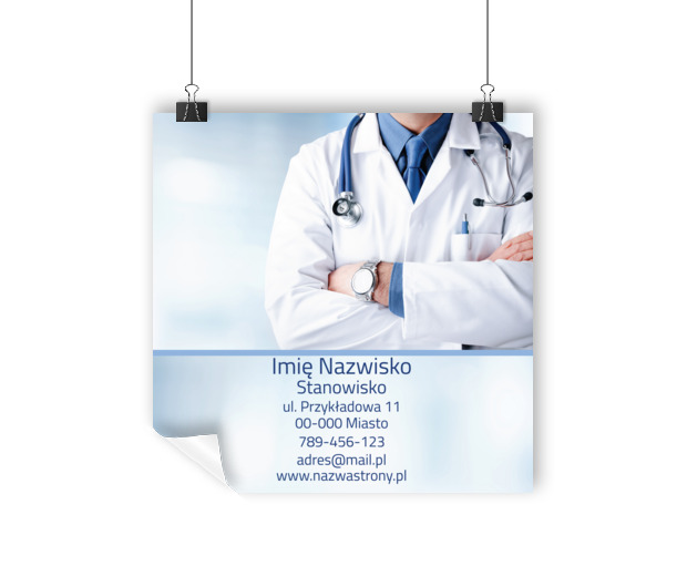 Czytelna grafika z medycznym zaufaniem, Medycyna, Lekarz - Plakaty Wielkoformatowe Netprint szablony online