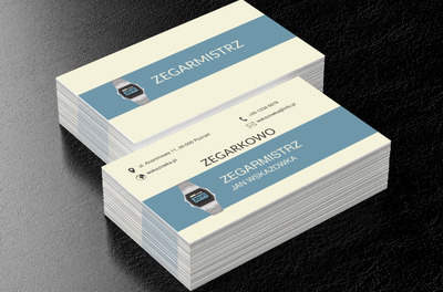 Elektroniczny zegarek, Sprzedaż, Zegarmistrz - Wizytówki Netprint