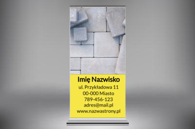 Prezentacja twardo stąpająca po ziemi, Budownictwo, Remont i wykończenia - Roll-up Netprint