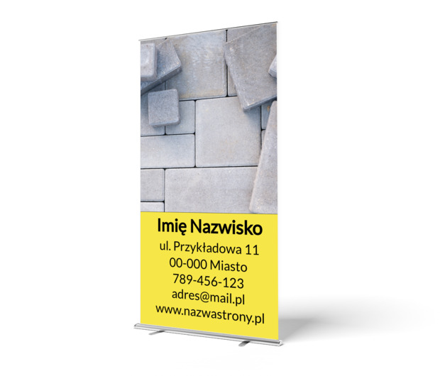 Prezentacja twardo stąpająca po ziemi, Budownictwo, Remont i wykończenia - Roll-up Netprint szablony online