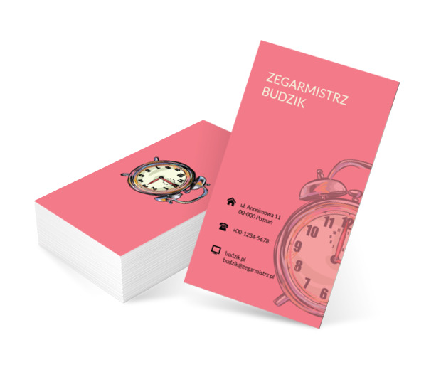 Czarny budzik, Sprzedaż, Zegarmistrz - Wizytówki Netprint szablony online