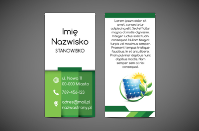 Ekologiczny przekaz w nowoczesnej formie, Środowisko i Przyroda, Odnawialne źródła energii - Ulotki Netprint